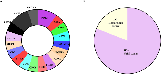 纳米抗体CAR-T靶点分布