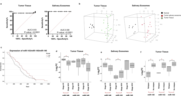 图2 3-miRNA签名的临床验证结果