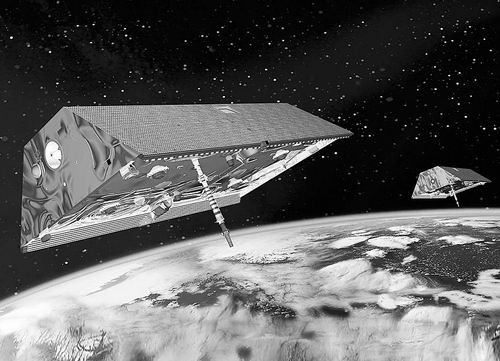 2002年至2017年，GRACE卫星一直在探测地球上的引力变化。图片来源：NASA