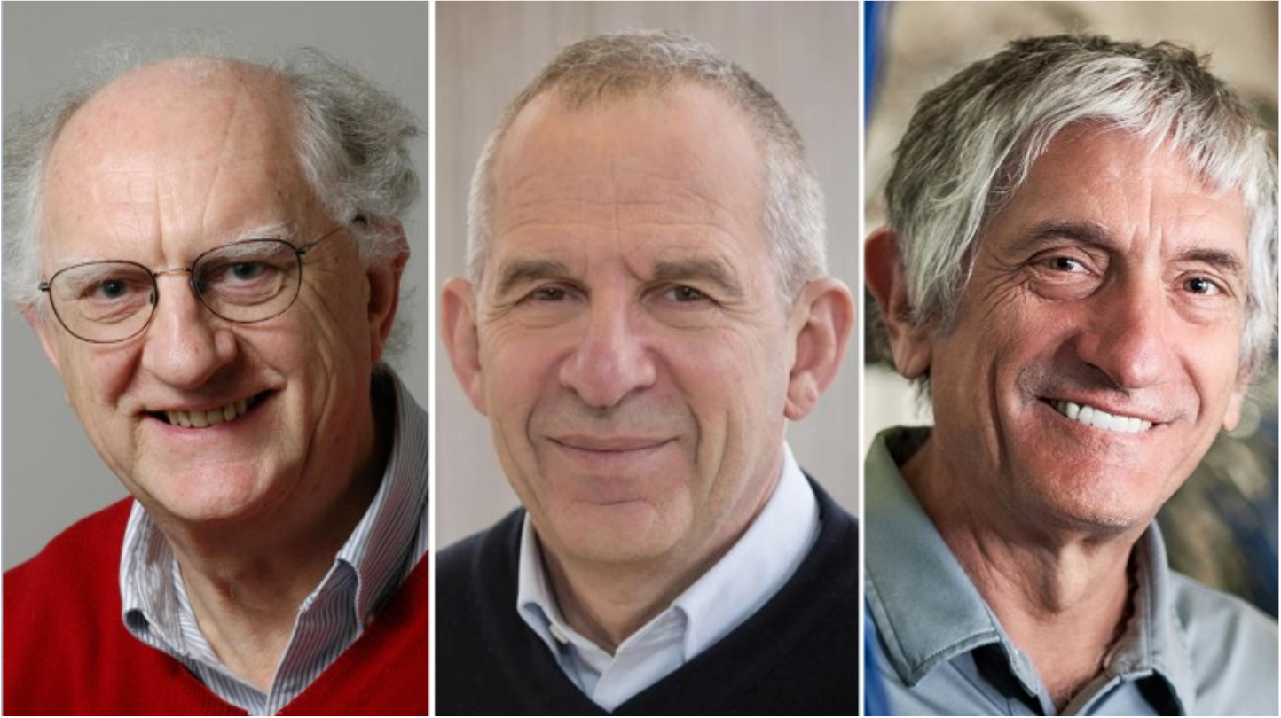 约翰·克拉克（John Clarke）、米歇尔·德沃雷特（Michel Devoret）、约翰·马丁尼斯（John Martinis）（从左至右）